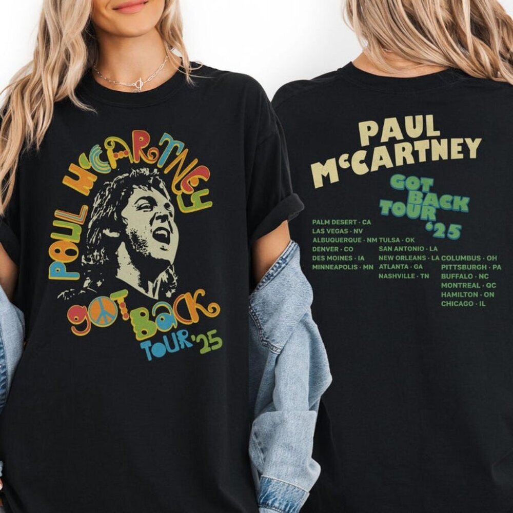 Paul McCartney 2025 Tour T-Shirt, Fan Tribute Tee, Legendary Beatles Singer 91